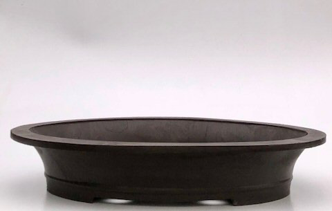 Brown Mica Bonsai Pot - Oval