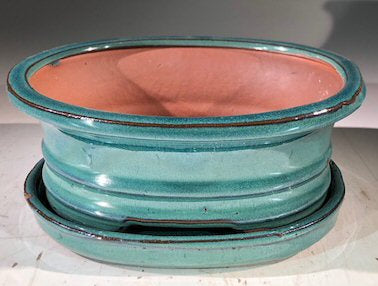 Oval bonsai pot